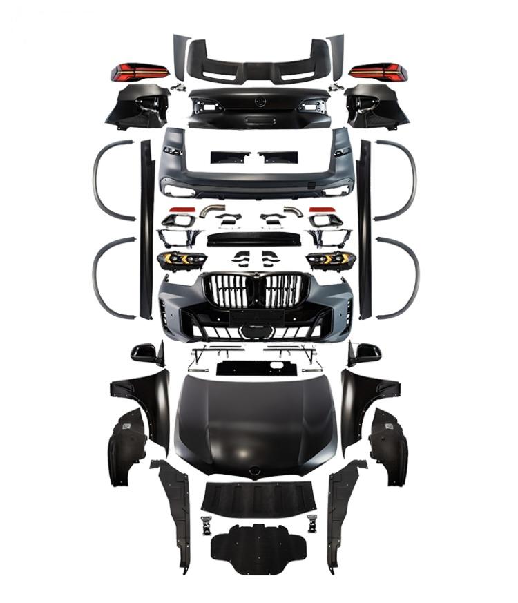 BMW X5 E70/F15 Upgrade To G05 M-tech Type Facelift Body Kit Bumper Head Lights Taillights Hood