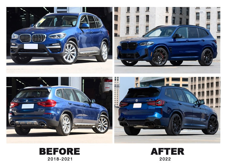 BMW X3 F97 LCI Conversion To X3M G01 Body Kit Old To New Facelift Kit Bumper