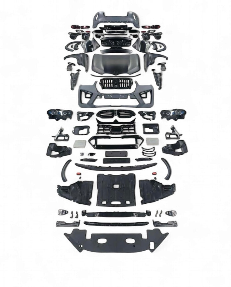 BMW X6 E71 Upgrade To G06 X6M Facelift Body Kit Bumper Head Lights Taillights