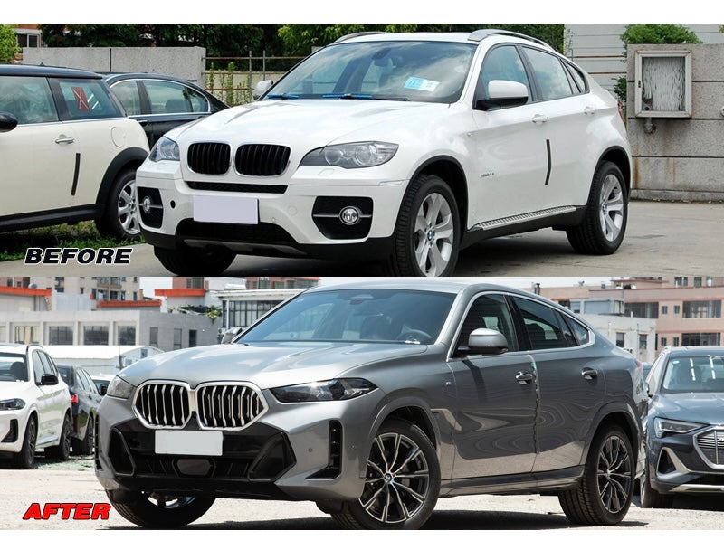 BMW X6 E71 Upgrade To G06 Facelift Body Kit Bonnet Head Lights Taillights