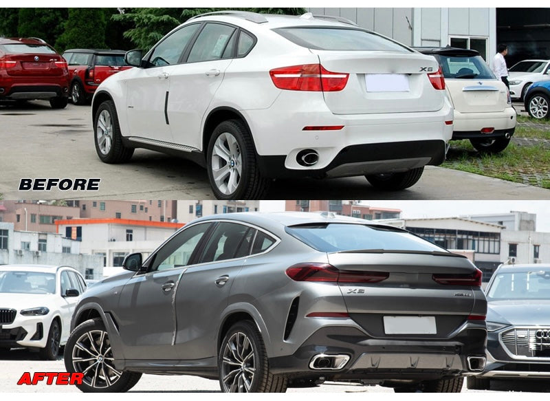 BMW X6 E71 Upgrade To G06 Facelift Body Kit Bonnet Head Lights Taillights