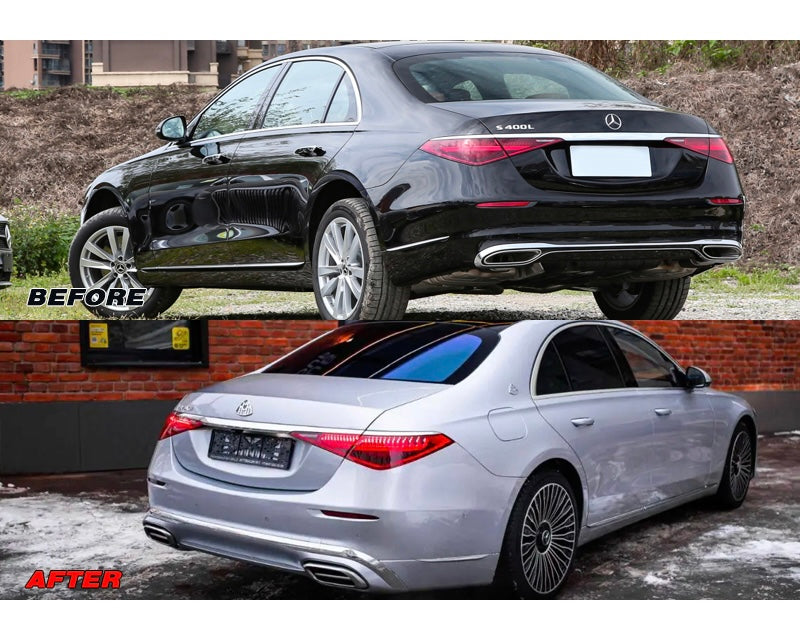 Mercedes Benz S-class S400 S450 S500 S580 S680 W223 S63 S65 Maybach Convert Body Kit Bumper Side Skirt