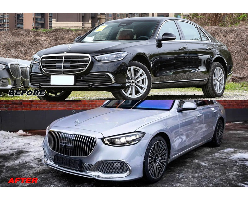 Mercedes Benz S-class S400 S450 S500 S580 S680 W223 S63 S65 Maybach Convert Body Kit Bumper Side Skirt
