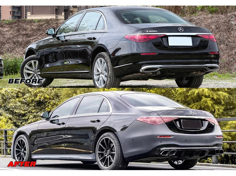 Mercedes Benz S-class S400 S450 S500 S580 S680 W223 S63 S65 AMG Convert Body Kit Bumper Side Skirt