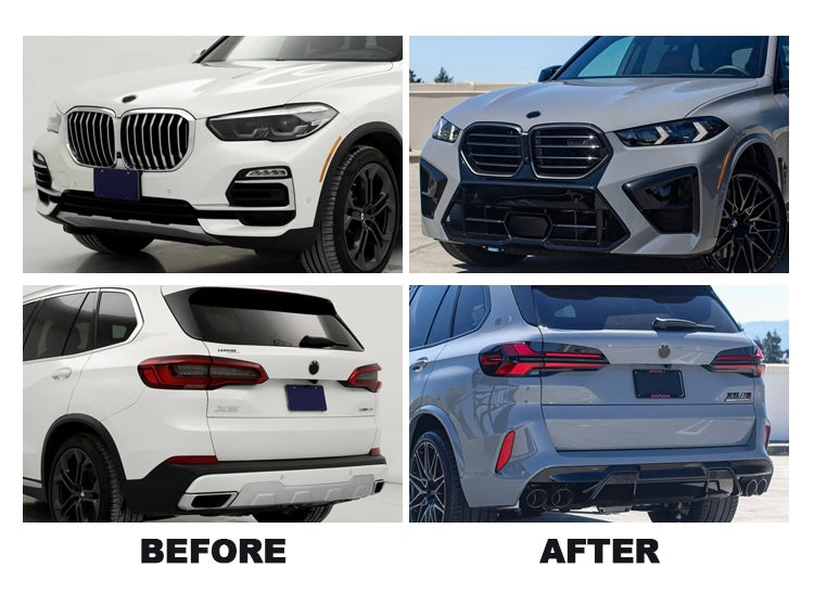 2018-2024 BMW X5 G05 To F95 M Sport Facelift Body Kit Bumper Head Lights Old To New Accessories