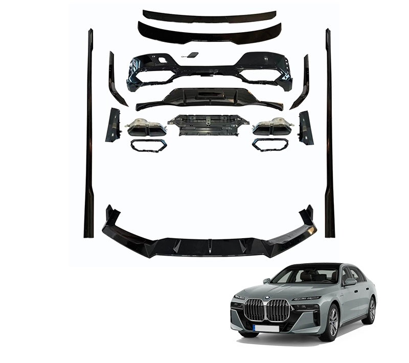 BMW 7 Series G70 M-Tech Black Knight Aero Kit Body Kit Diffuser Side Skirt