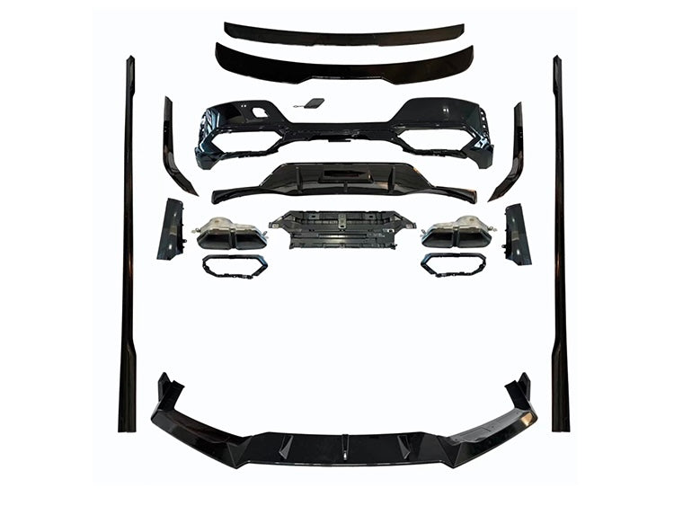 BMW 7 Series G70 M-Tech Black Knight Aero Kit Body Kit Diffuser Side Skirt
